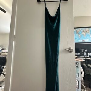 Chic Strapless Teal Dress